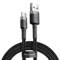 Miniatyrbillede 2 af 9: USB-C cable Baseus Cafule 3A 1m (gray & black)