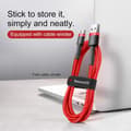 Miniatyrbild 5 av 9: Baseus Micro USB Cafule Cable 1.5A 2m Red + Red (CAMKLF-C09)