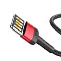 Miniatyrbild 2 av 5: Baseus Cafule Double-sided USB Lightning Cable 2,4A 1m (Black+Red)