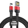 Miniatyrbild 1 av 5: Baseus Cafule Double-sided USB Lightning Cable 2,4A 1m (Black+Red)