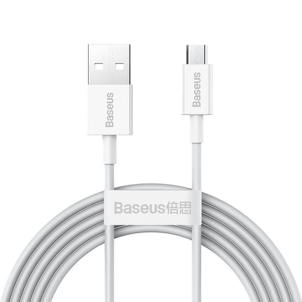 CABLU alimentare si date Baseus Superior, Fast Charging Data Cable pt. smartphone, USB la Micro-USB 2A, 2m, alb "CAMYS-A02" (timbru verde 0.08 lei) -