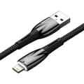 Miniatyrbild 2 av 6: USB cable for Lightning Baseus Glimmer Series, 2.4A, 1m (Black)