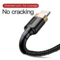 Miniatyrbild 3 av 11: Baseus Lightning Cafule Cable 1.5A 2m Gold + Black (CALKLF-CV1)