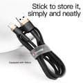 Miniatyrbild 7 av 11: Baseus Lightning Cafule Cable 1.5A 2m Gold + Black (CALKLF-CV1)