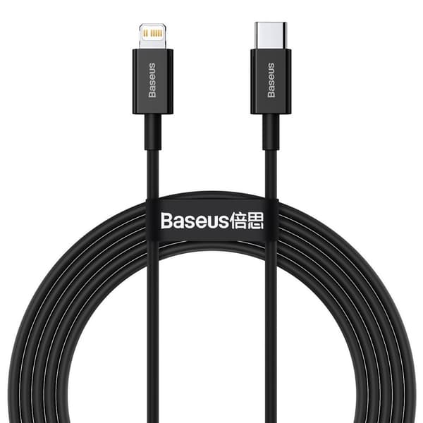 CABLU alimentare si date Baseus Superior, Fast Charging Data Cable pt. smartphone, USB Type-C la Lightning Iphone PD 20W, 2m, negru "CATLYS-C01" (timb