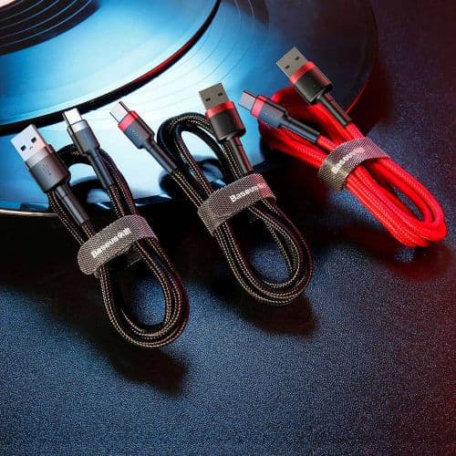 Baseus CATKLF-U09 mobile phone cable Black, Red 3 m USB A USB C