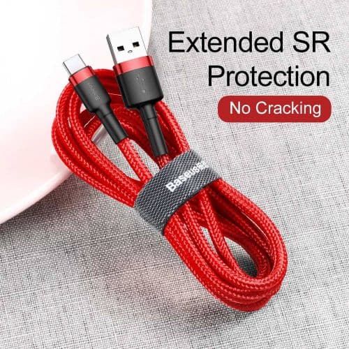 Baseus CATKLF-U09 mobile phone cable Black, Red 3 m USB A USB C