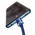 Miniatyrbilde 7 av 11: Baseus Type-C - Type-C Crystal Shine series fast charging data cable 100W 1.2m Blue (CAJY000603)