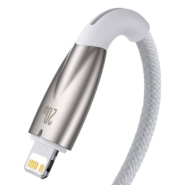 USB-C cable for Lightning Baseus Glimmer Series, 20W, 1m (White)