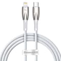 Miniatyrbilde 5 av 5: USB-C cable for Lightning Baseus Glimmer Series, 20W, 1m (White)