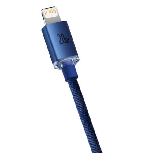 Baseus Type-C - Lightning cable, Crystal Shine Series Fast Charging Data Cable 20W 1.2m Blue (CAJY000203)