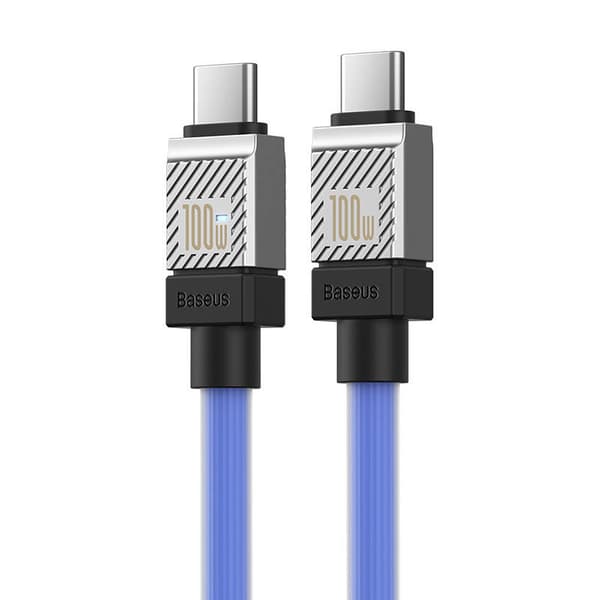 CABLU alimentare si date Baseus CoolPlay, Fast Charging Data Cable pt. smartphone, USB Type-C la USB Type-C 100W, 1m, albastru "CAKW000203" (timbru ve