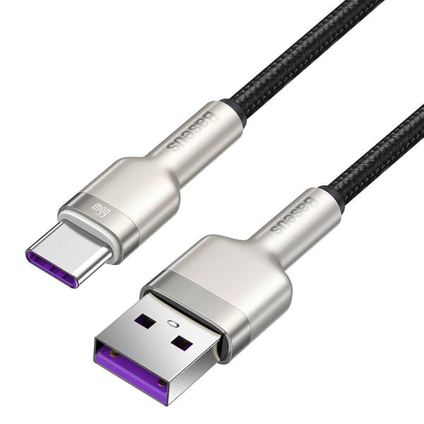 USB cable for USB-C Baseus Cafule, 66W, 0.25m (black)