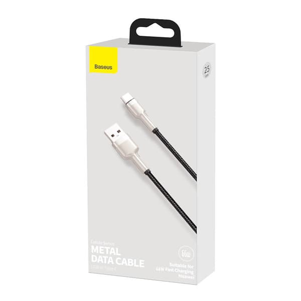 USB cable for USB-C Baseus Cafule, 66W, 0.25m (black)