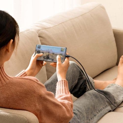 CABLU alimentare si date Baseus, Dynamic Fast Charging Data Cable pt. smartphone, USB (T) la USB Type-C (T), 100W, braided, 2m, gri, "CALD000716" (inc