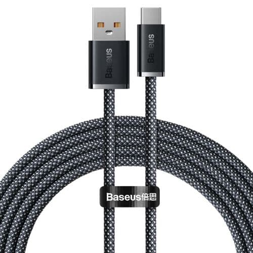 CABLU alimentare si date Baseus, Dynamic Fast Charging Data Cable pt. smartphone, USB (T) la USB Type-C (T), 100W, braided, 2m, gri, "CALD000716" (inc