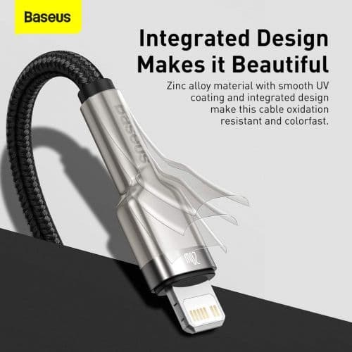 Baseus Type-C - Lightning Cafule Series Metal data cable PD 20W 1m Black (CATLJK-A01)