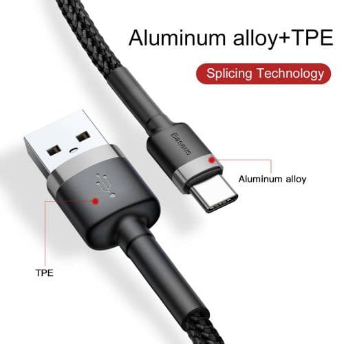 Baseus CATKLF-UG1 USB cable 3 m USB A USB C Black