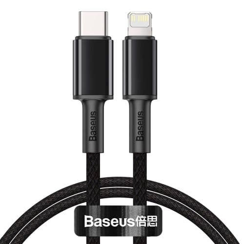 Baseus Type-C - Lightning High Density Braided Fast charging cable PD 20W 1m Black (CATLGD-01)