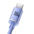 Miniatyrbild 5 av 6: Baseus Crystal Shine cable USB to USB-C, 100W, 2m (purple)