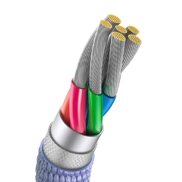 Baseus Crystal Shine cable USB to USB-C, 100W, 2m (purple)