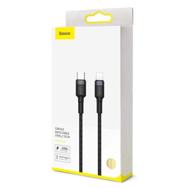 Baseus Cafule Cable Type-C to iP PD 18W 1m Red+Black