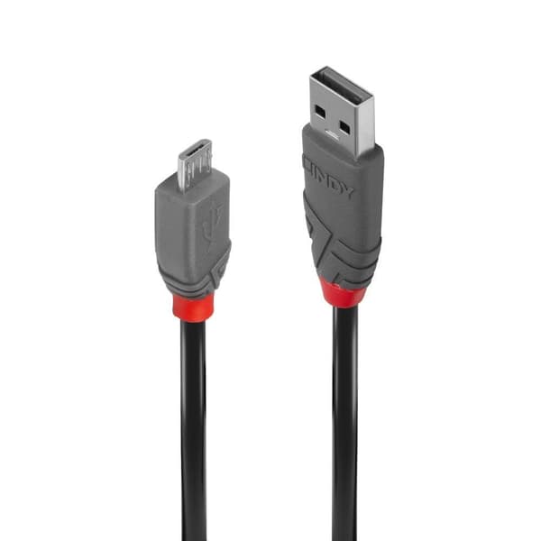 CABLU alimentare si date Lindy pt.smartphone  Micro-USB (T) la USB 2.0 (T), 1 m, PVC, negru, "LY-36732" (timbru verde 0.08 lei)