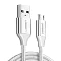 Miniatyrbild 1 av 7: CABLU alimentare si date Ugreen, "US290", Fast Charging Data Cable pt. smartphone, USB la Micro-USB, braided, 2m, alb "60153" (timbru verde 0.08 lei)