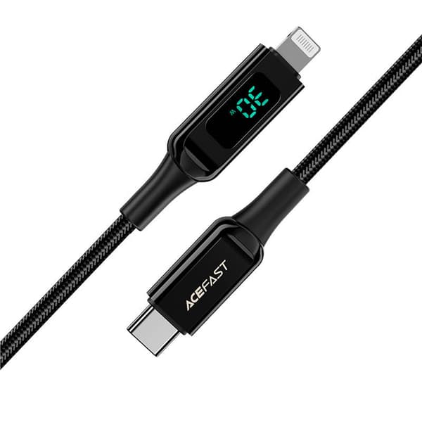 Cable USB-C to Lightning Acefast C6-01, 30W, MFi, 1.2m (black)