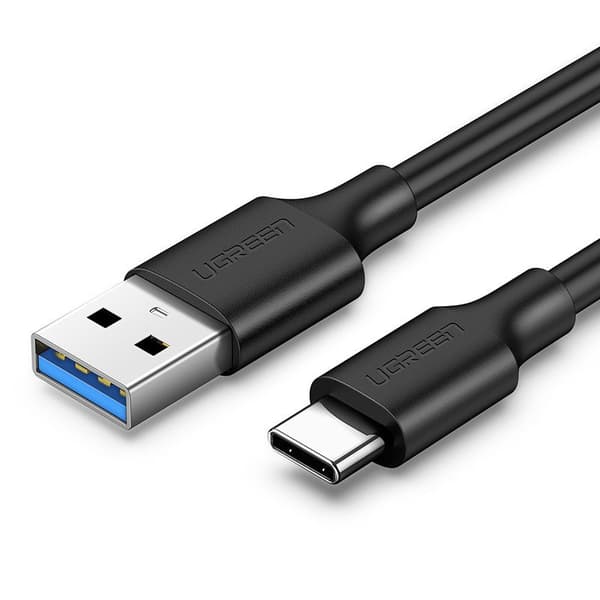 CABLU alimentare si date Ugreen, "US184", Fast Charging Data Cable pt. smartphone, USB 3.0 la USB Type-C 5V/3A, 1.5m, negru "20883" (timbru verde 0.08