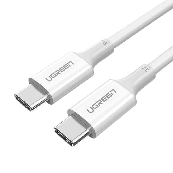 CABLU alimentare si date Ugreen, "US300", Fast Charging Data Cable pt. smartphone, USB Type-C la USB Type-C, 5A, 1m, alb "60551" (timbru verde 0.08 le