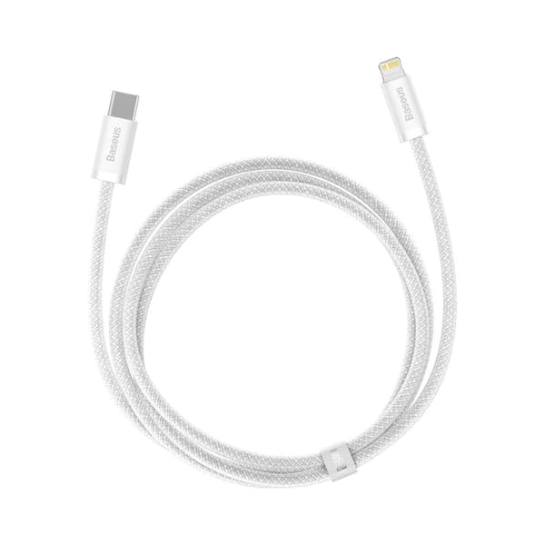 CABLU alimentare si date Baseus Dynamic, Fast Charging Data Cable pt. smartphone, USB Type-C la Lightning Iphone PD 20W, braided, 1m, alb "CALD000002"
