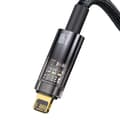 Miniatyrbillede 6 af 8: Baseus Lightning Explorer Series Auto Power-Off Fast Charging Data Cable 2.4A, 1m Black (CATS000401)