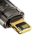 Miniatyrbillede 7 af 8: Baseus Lightning Explorer Series Auto Power-Off Fast Charging Data Cable 2.4A, 1m Black (CATS000401)