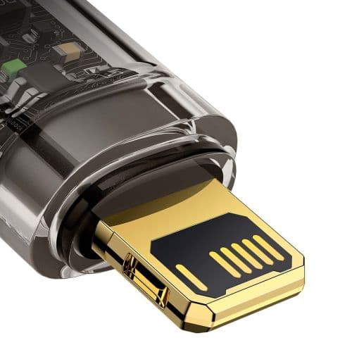 Baseus Lightning Explorer Series Auto Power-Off Fast Charging Data Cable 2.4A, 1m Black (CATS000401)