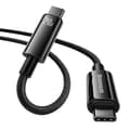 Miniatyrbillede 8 af 9: CABLU alimentare si date Baseus Tungsten Gold, Fast Charging Data Cable pt. smartphone, USB Type-C la USB Type-C 240W, braided, 2m, negru "CAWJ040101"
