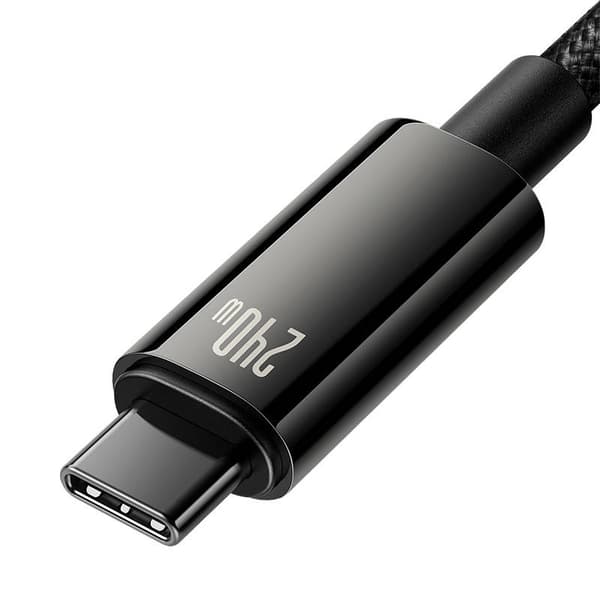Baseus Type-C to Type-C Tungsten Gold Series Cable 480Mb/s, 240W, 1m, Black (CAWJ040001)