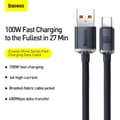 Miniatyrbillede 11 af 11: CABLU alimentare si date Baseus Crystal Shine, Fast Charging Data Cable pt. smartphone, USB la USB Type-C 100W, 1.2m, braided, negru "CAJY000401" (tim