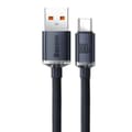 Miniatyrbillede 1 af 11: CABLU alimentare si date Baseus Crystal Shine, Fast Charging Data Cable pt. smartphone, USB la USB Type-C 100W, 1.2m, braided, negru "CAJY000401" (tim