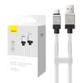 Miniatyrbillede 9 af 10: CABLU alimentare si date Baseus, Fast Charging Data Cable pt. smartphone, USB (T) la USB Type-C (T), 100W, 1m, alb, "CAKW000602" (include TV 0.18lei)