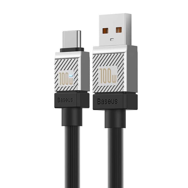 CABLU alimentare si date Baseus, Fast Charging Data Cable pt. smartphone, USB (T) la USB Type-C (T), 100W, 1m, negru, "CAKW000601" (include TV 0.18le