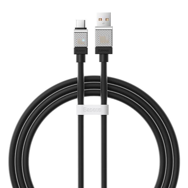 CABLU alimentare si date Baseus, Fast Charging Data Cable pt. smartphone, USB (T) la USB Type-C (T), 100W, 1m, negru, "CAKW000601" (include TV 0.18le