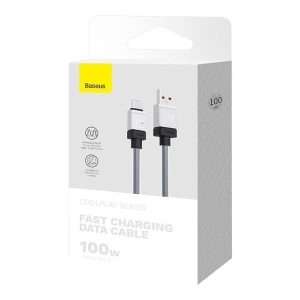 CABLU alimentare si date Baseus, Fast Charging Data Cable pt. smartphone, USB (T) la USB Type-C (T), 100W, 1m, negru, "CAKW000601" (include TV 0.18le