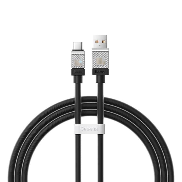 CABLU alimentare si date Baseus, Fast Charging Data Cable pt. smartphone, USB (T) la USB Type-C (T), 100W, 1m, negru, "CAKW000601" (include TV 0.18le