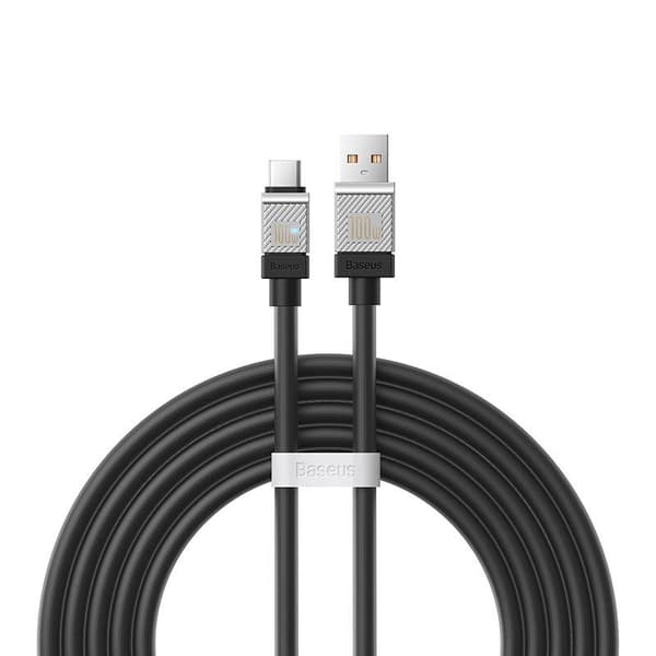 CABLU alimentare si date Baseus, Fast Charging Data Cable pt. smartphone, USB (T) la USB Type-C (T), 100W, 2m, negru, "CAKW000701" (include TV 0.18lei