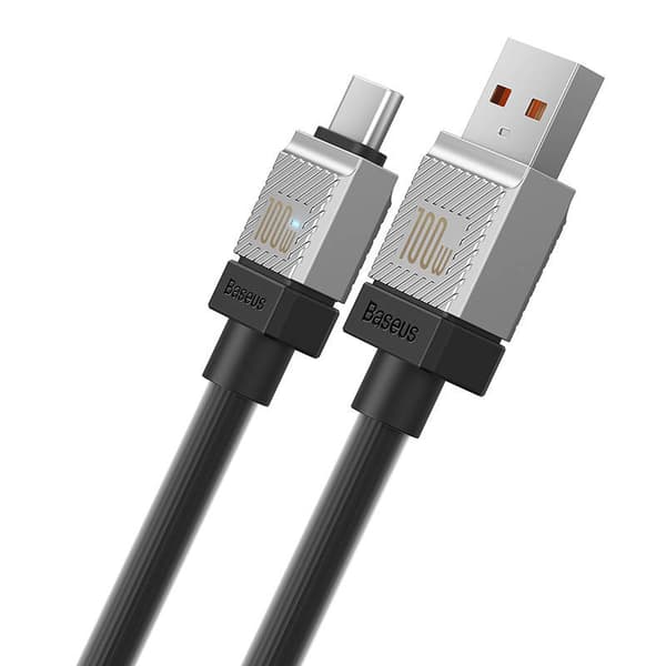 CABLU alimentare si date Baseus, Fast Charging Data Cable pt. smartphone, USB (T) la USB Type-C (T), 100W, 2m, negru, "CAKW000701" (include TV 0.18lei