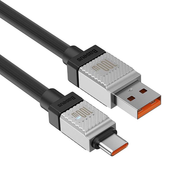 CABLU alimentare si date Baseus, Fast Charging Data Cable pt. smartphone, USB (T) la USB Type-C (T), 100W, 2m, negru, "CAKW000701" (include TV 0.18lei
