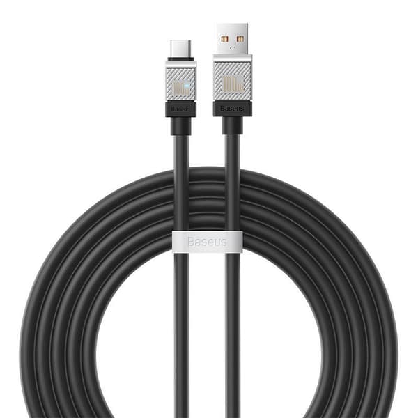 CABLU alimentare si date Baseus, Fast Charging Data Cable pt. smartphone, USB (T) la USB Type-C (T), 100W, 2m, negru, "CAKW000701" (include TV 0.18lei