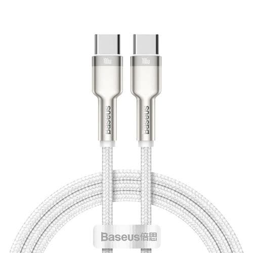 Baseus Type-C - Type-C cable Cafule Series Metal Fast charge/data 100W (20V/5A) 1m White (CATJK-C02)