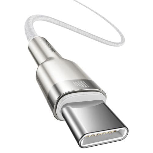 Baseus Type-C - Type-C cable Cafule Series Metal Fast charge/data 100W (20V/5A) 1m White (CATJK-C02)